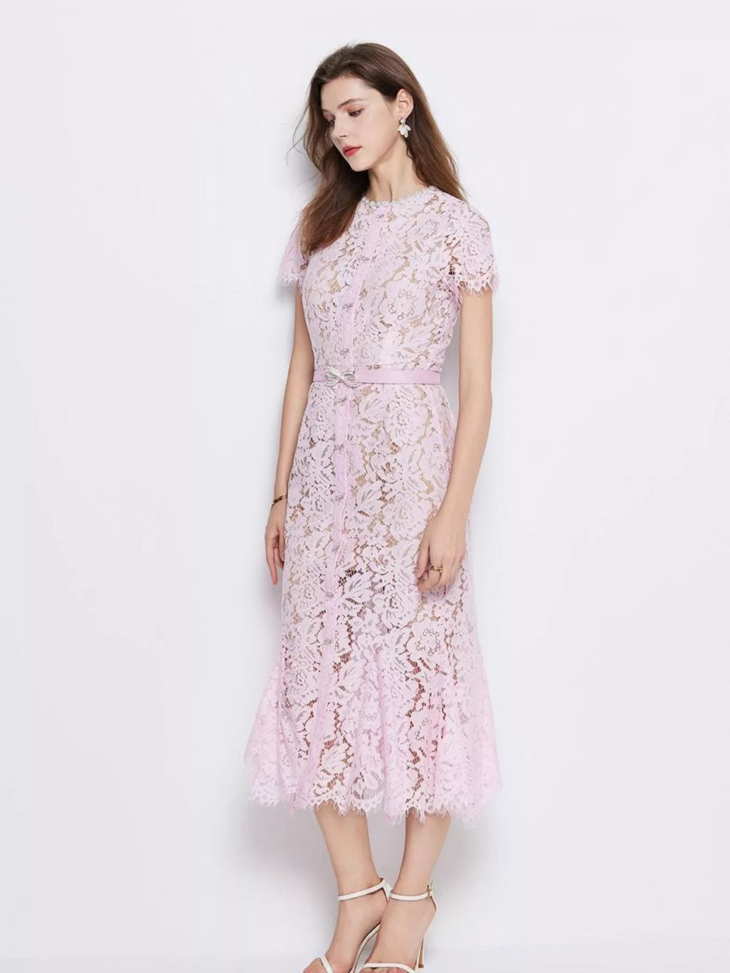 Lace dress bodice detail