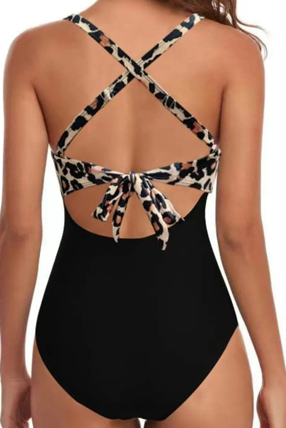 Cutout one piece swimsuit styled beach look