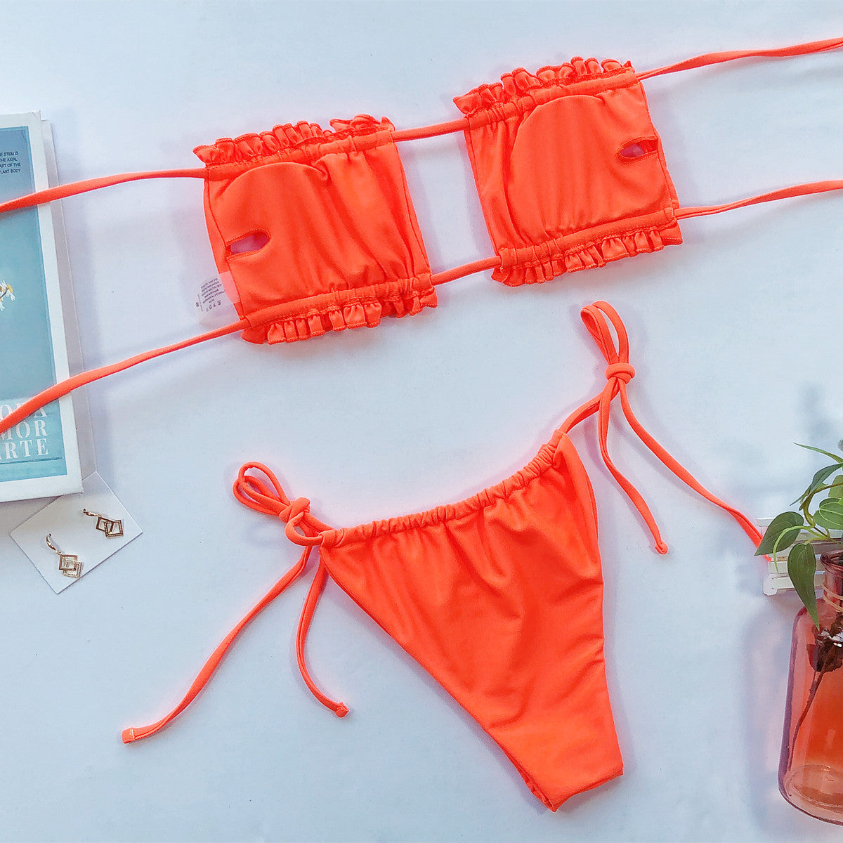 Two piece bikini set side view