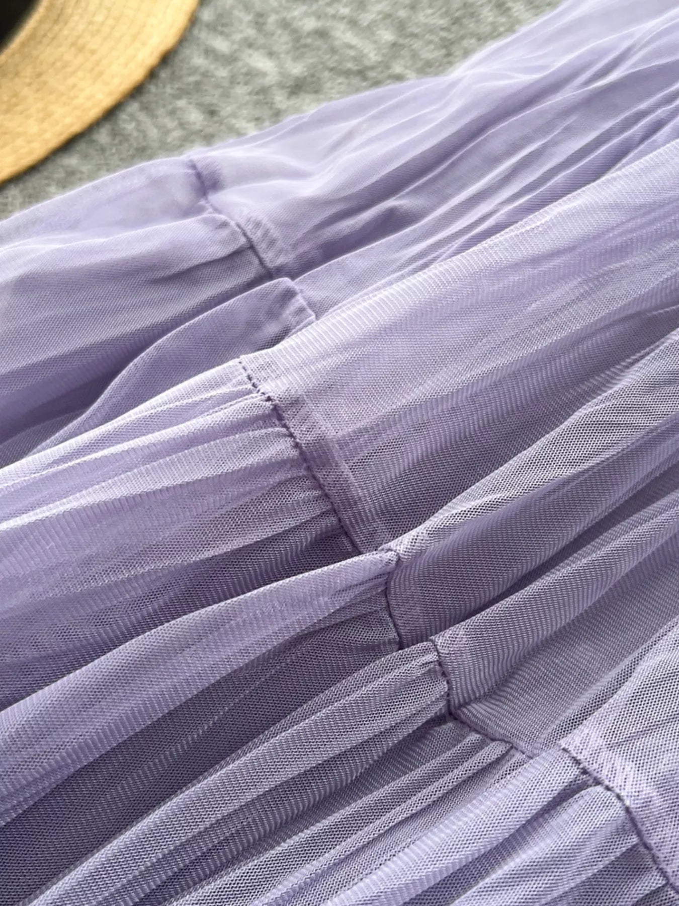 Apricot tulle skirt full volume view