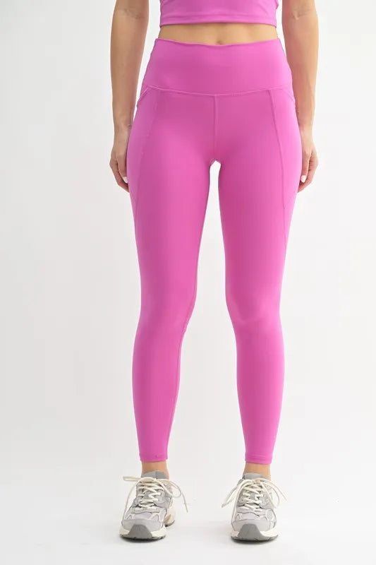 Orchid high waisted sculpt leggings front view on model