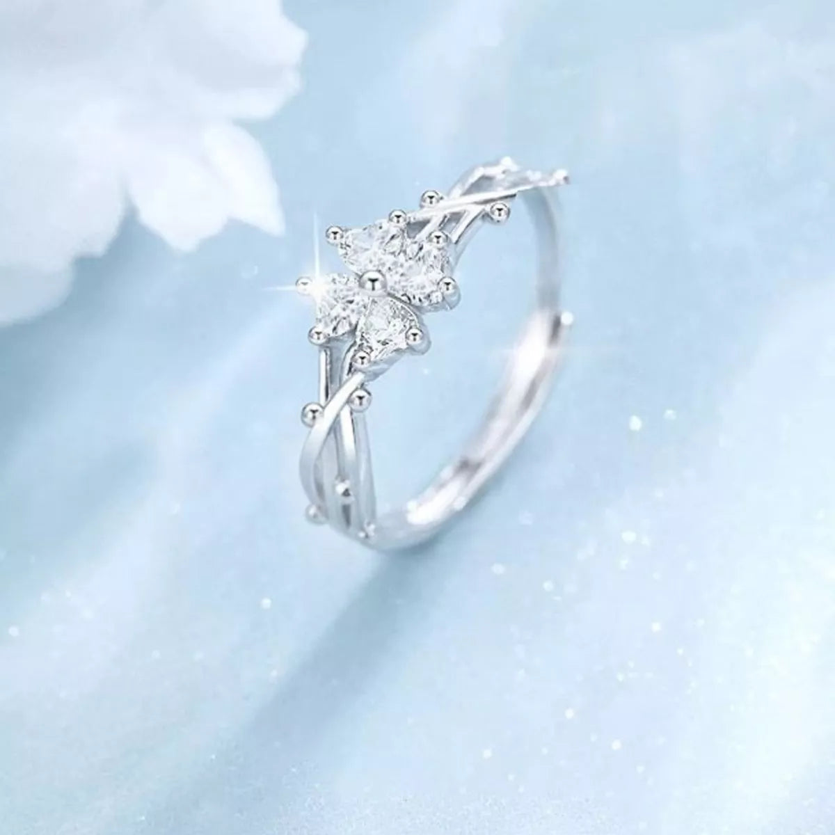 Zircon ring band detail view
