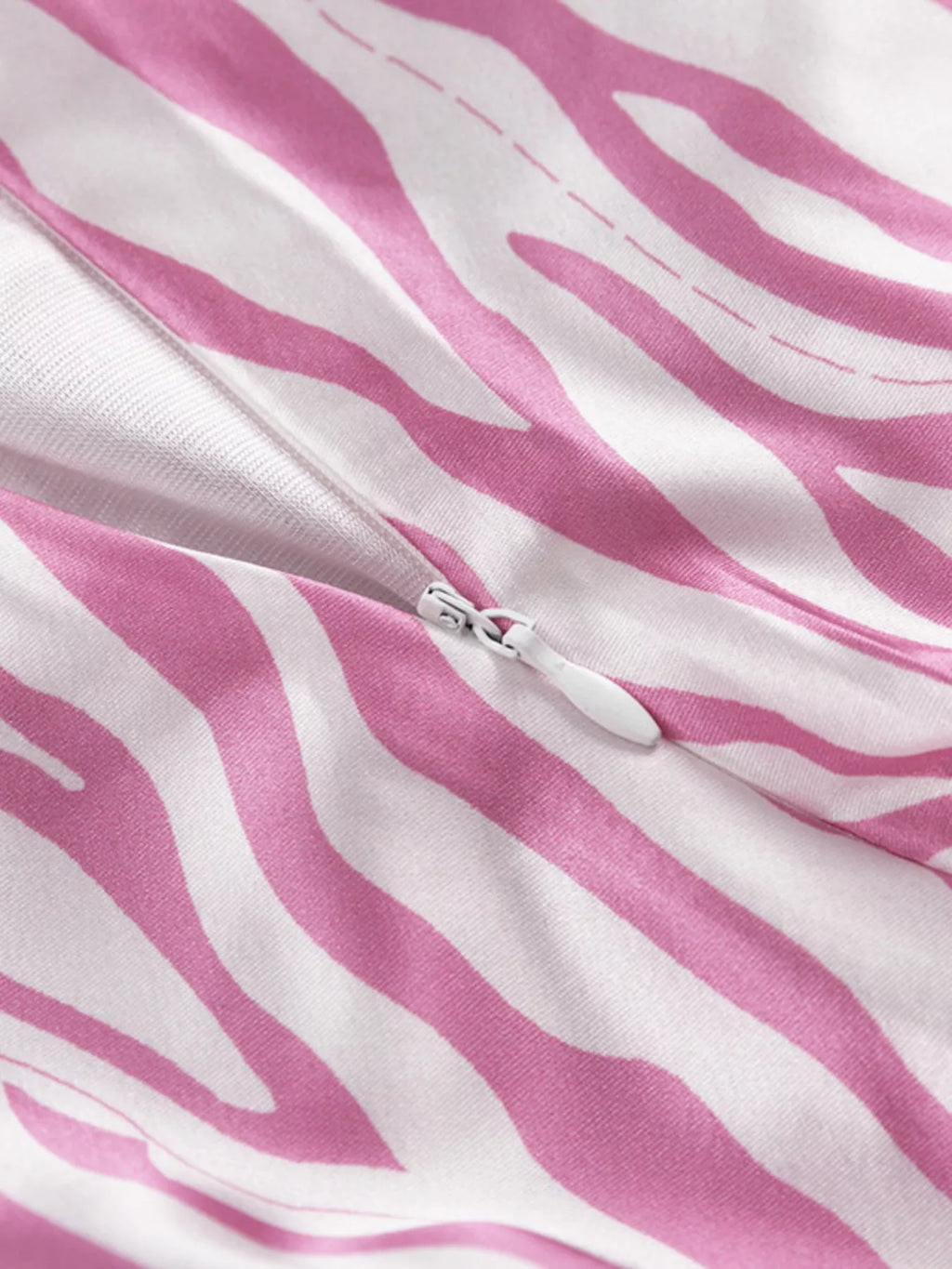 Satin zebra print skirt full outfit