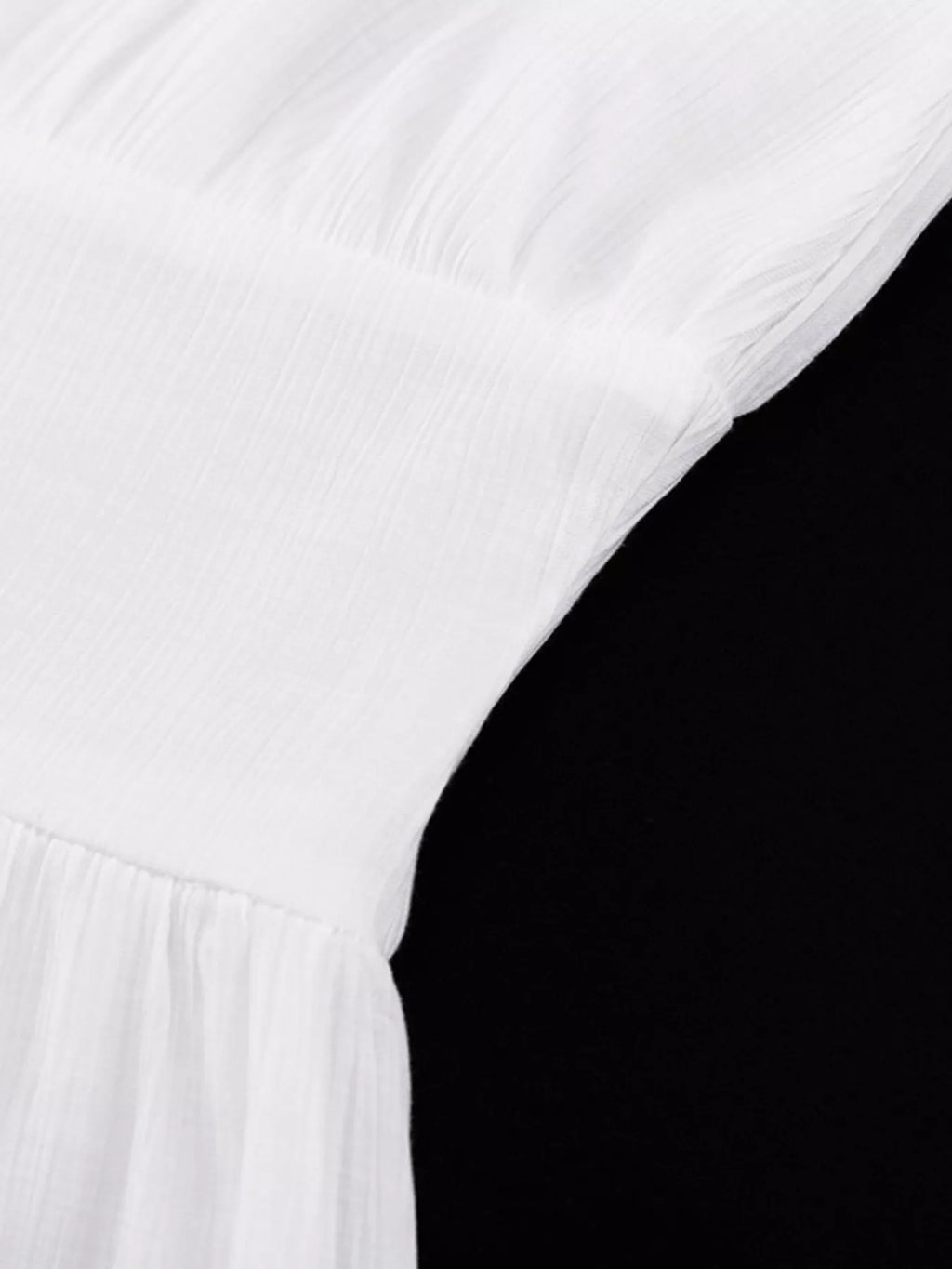 Puff sleeve maxi dress worn by model