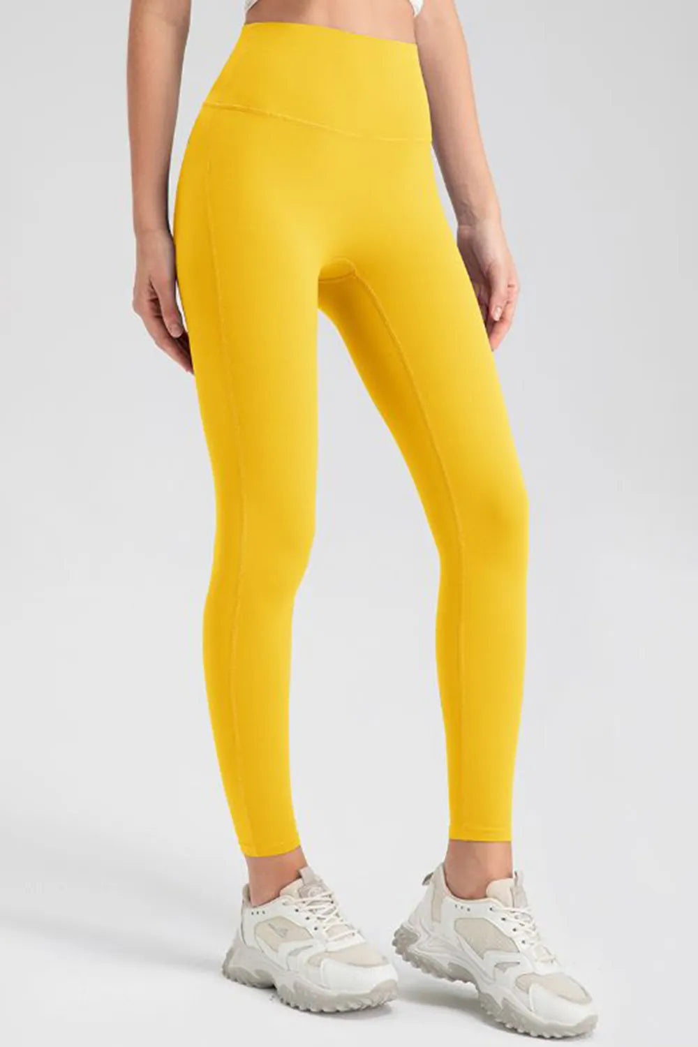 High waist skinny active pants neutral color option