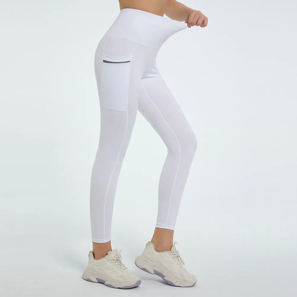 High waist workout leggings full body view