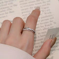 925 sterling silver knot ring front view
