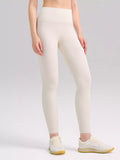 High waisted seamless active leggings front view