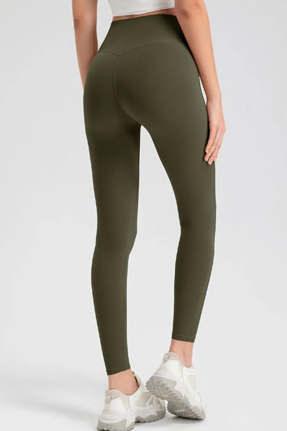 High waist skinny active pants back view