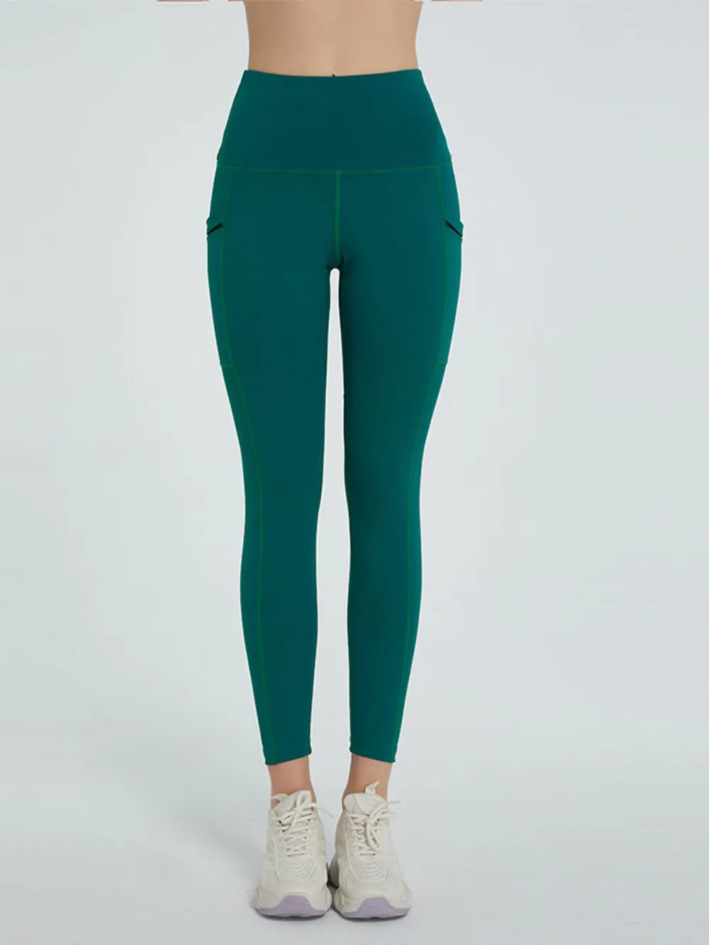 Squat proof high waist leggings on model