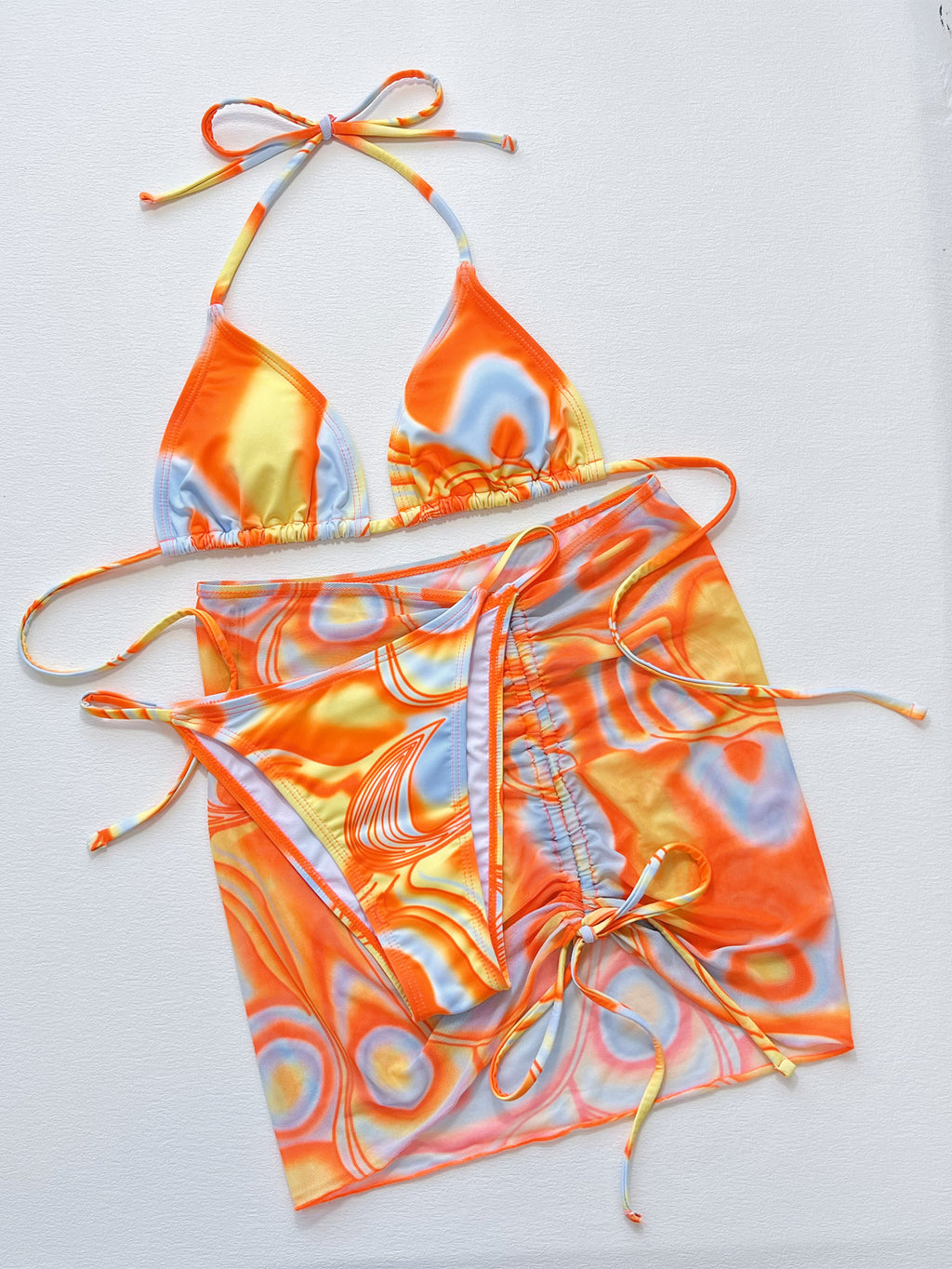 Three piece swim set back view