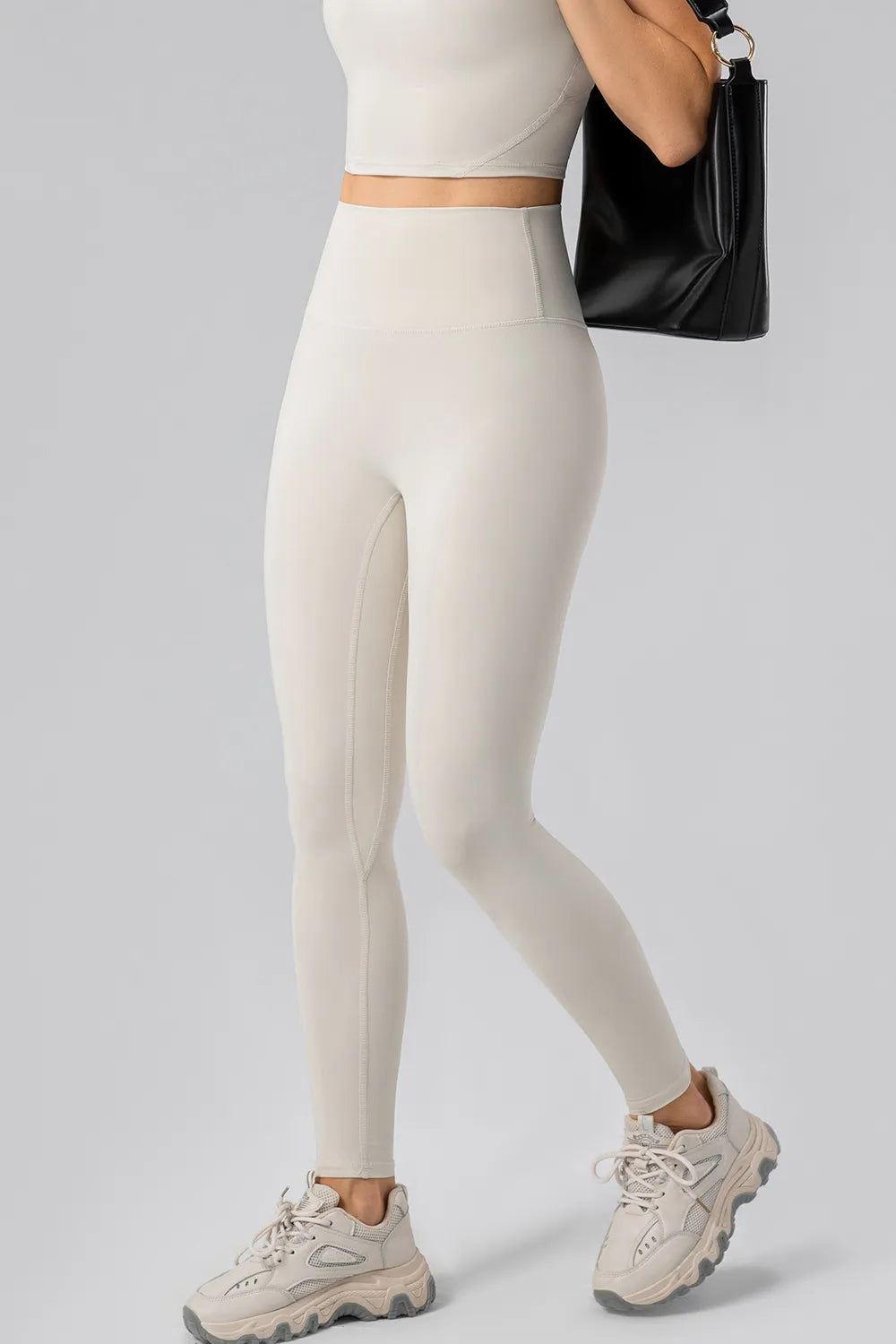 High waist leggings waistband detail