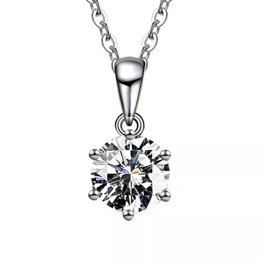 925 sterling silver pendant necklace side view