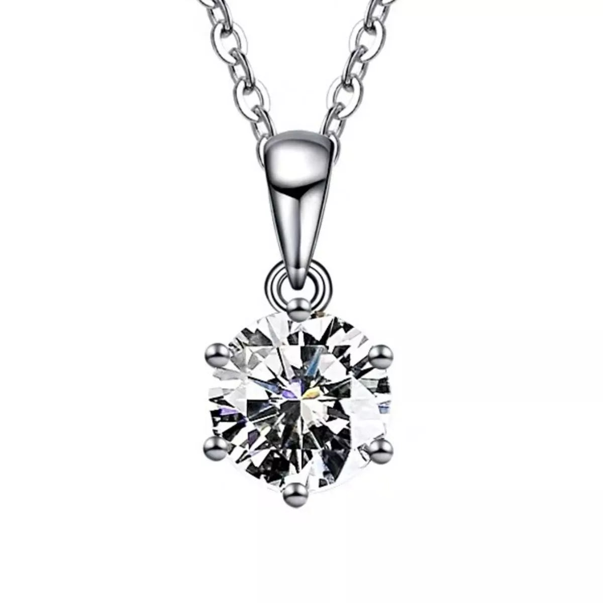 925 sterling silver pendant necklace side view