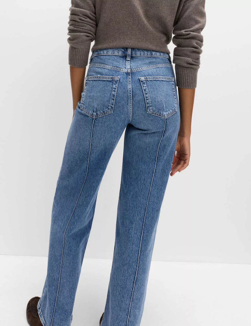 Front seam jeans back view