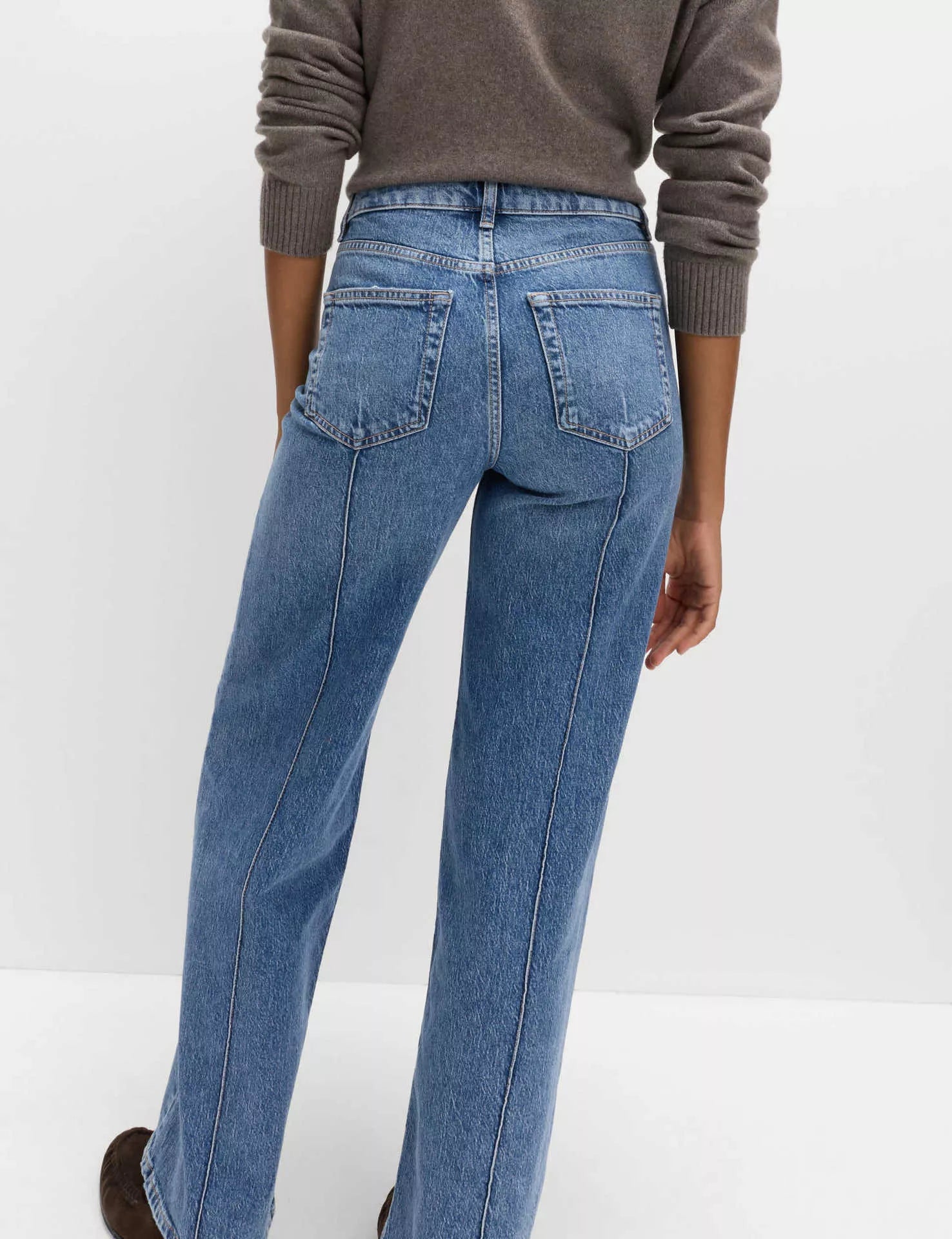Front seam jeans back view
