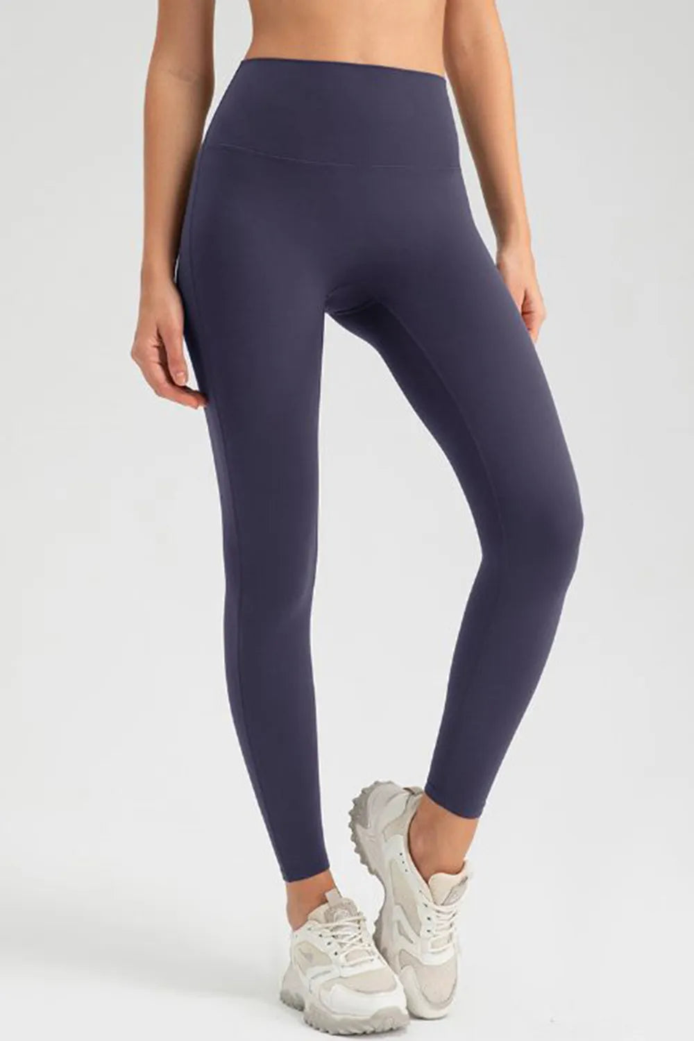 High waist skinny active pants full length view