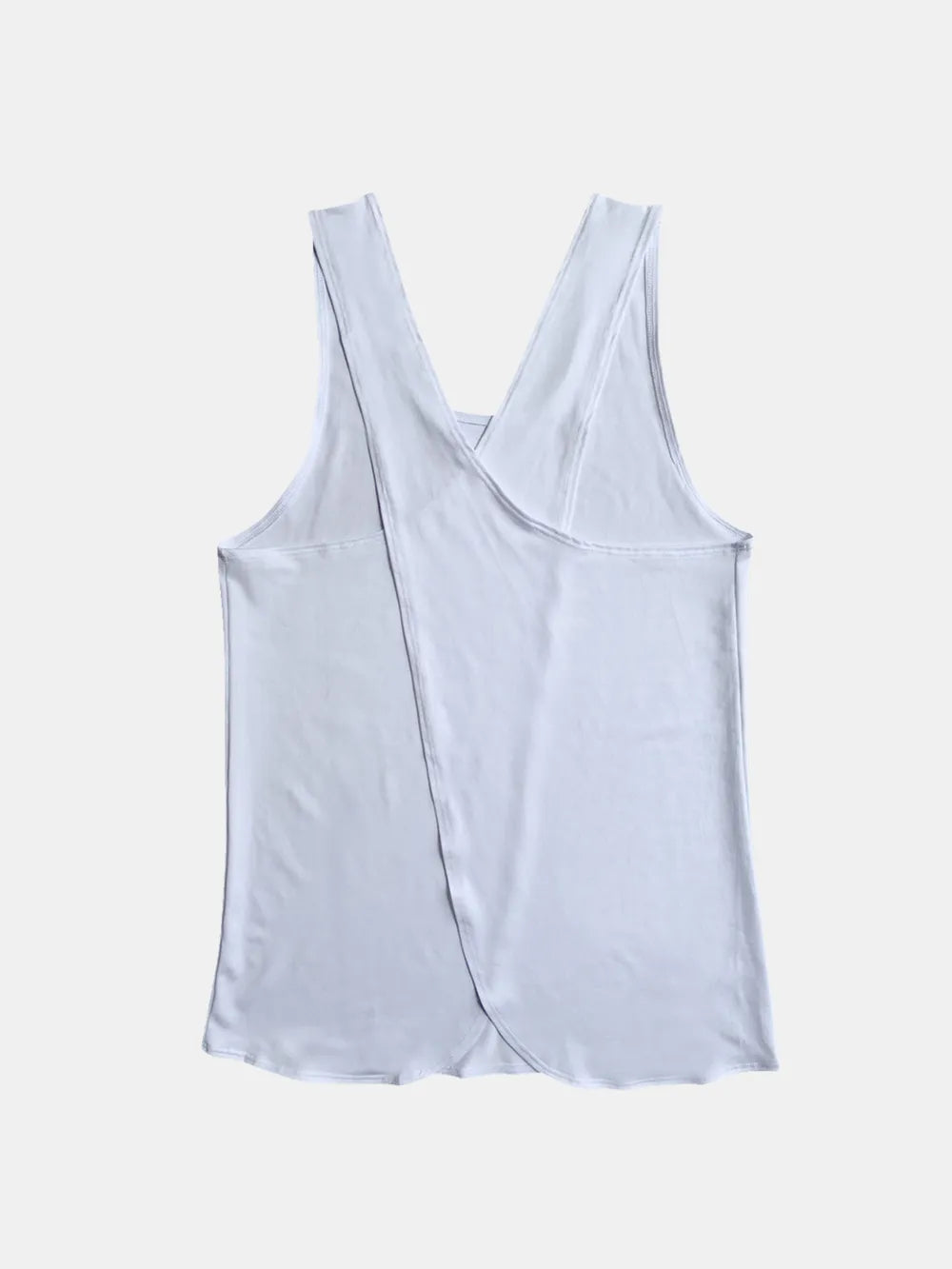 Scoop neck active tank in coral