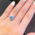 1 carat moissanite ring in 925 silver front view
