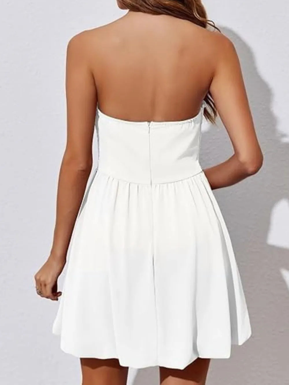 Ruched tube mini dress side ruching detail