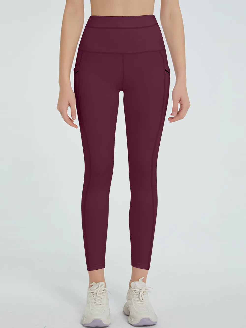 High waist leggings waistband detail close up