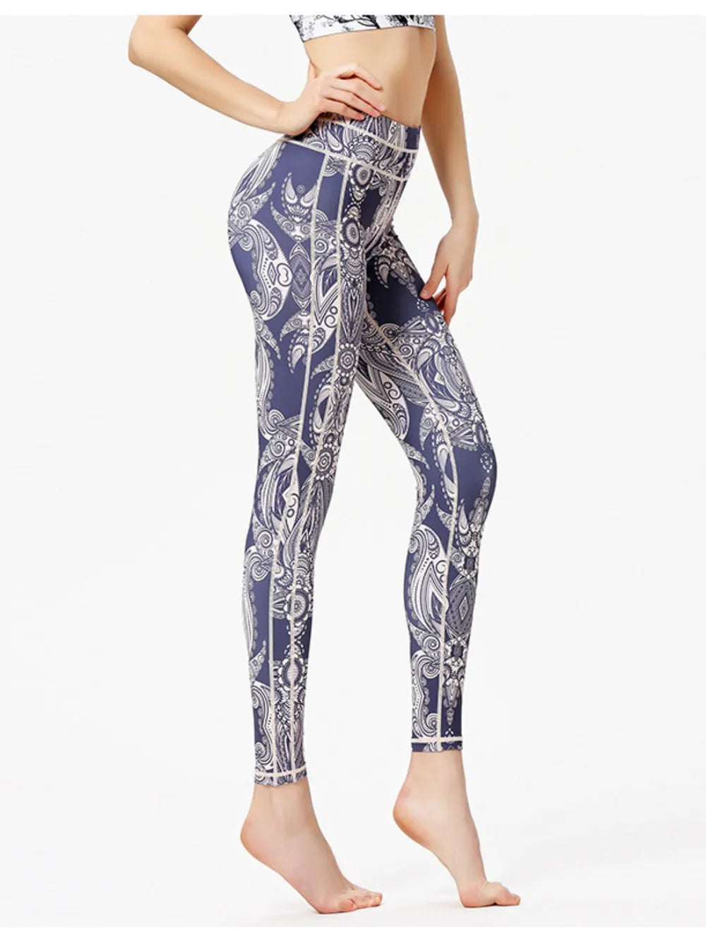 High waist workout leggings styled with sports bra
