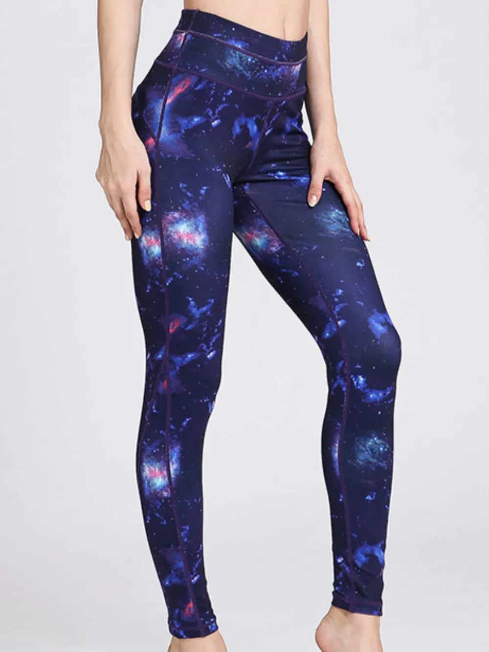 Navy active leggings waistband detail
