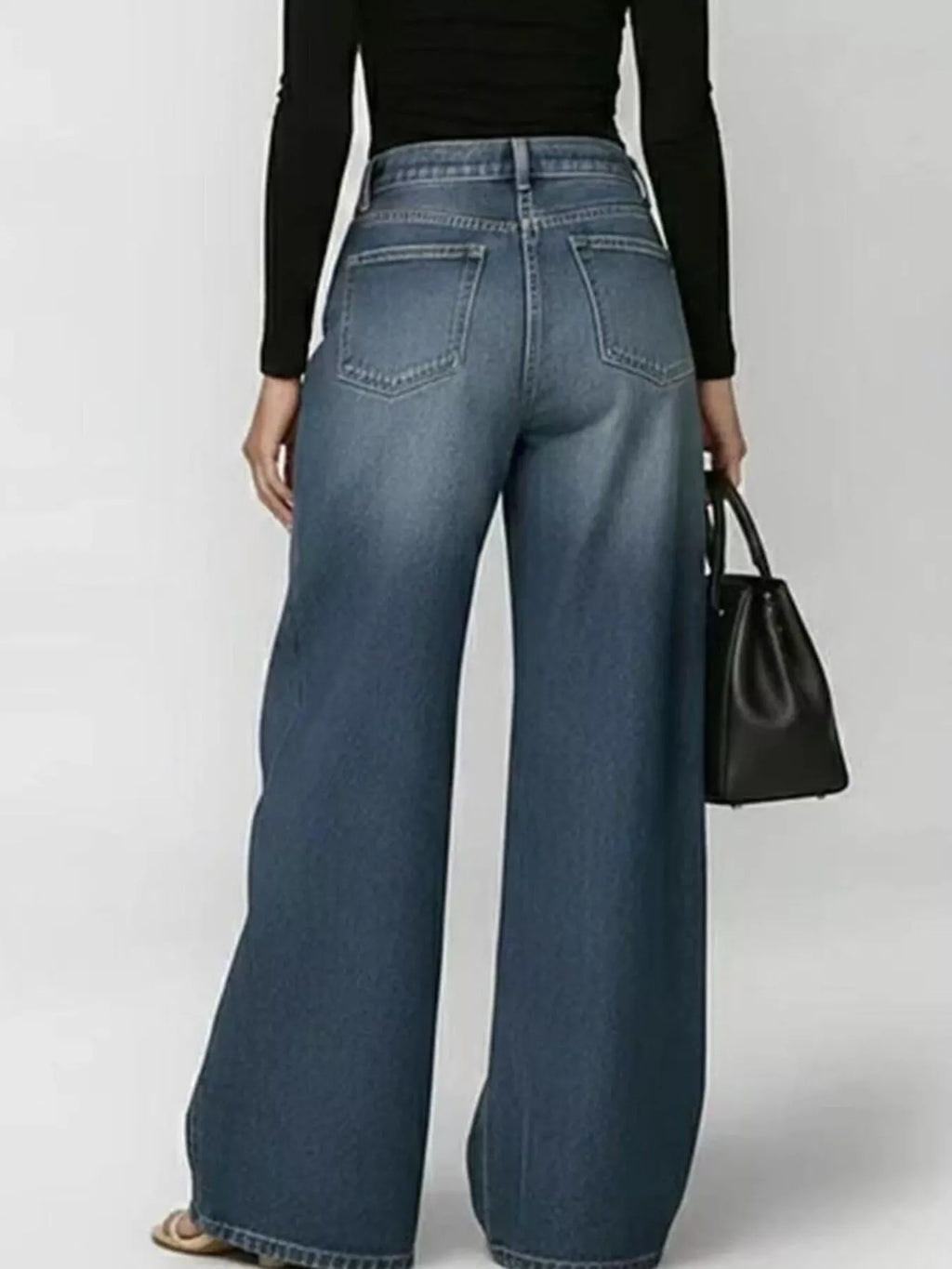 Eyelet detail jeans side view