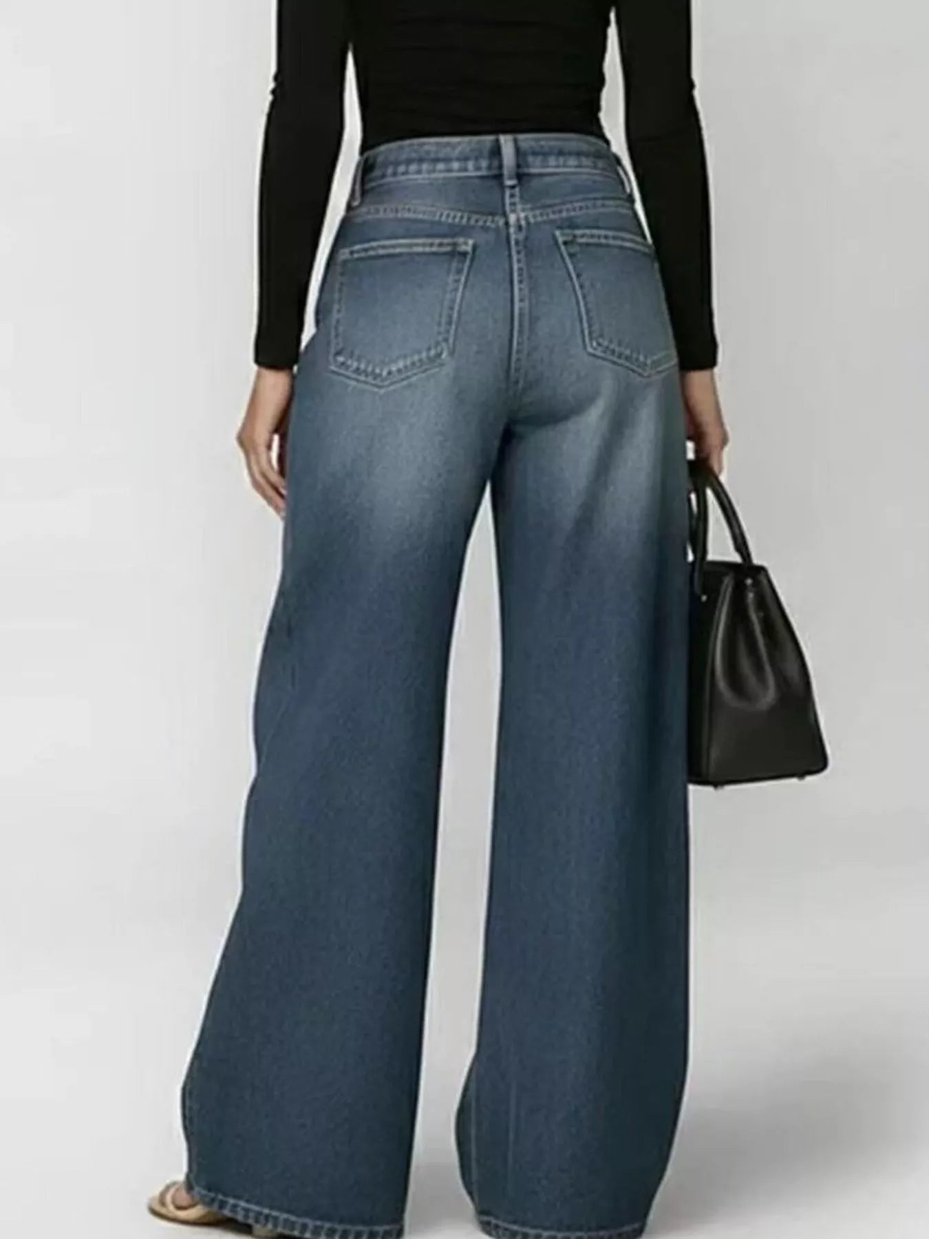 Eyelet detail jeans side view