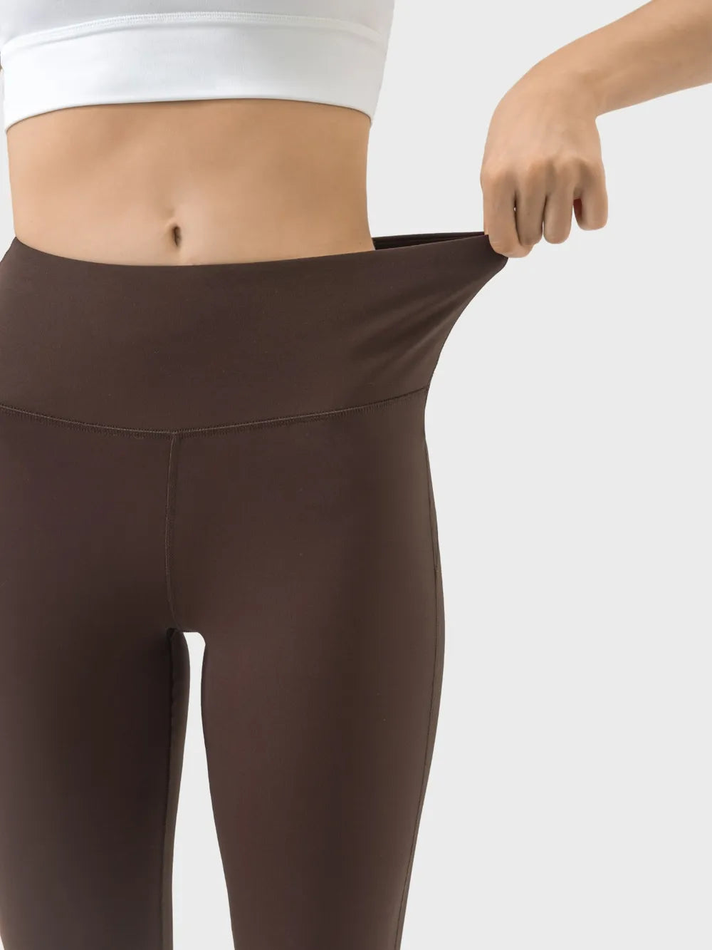 Turquoise high waist active pants back view