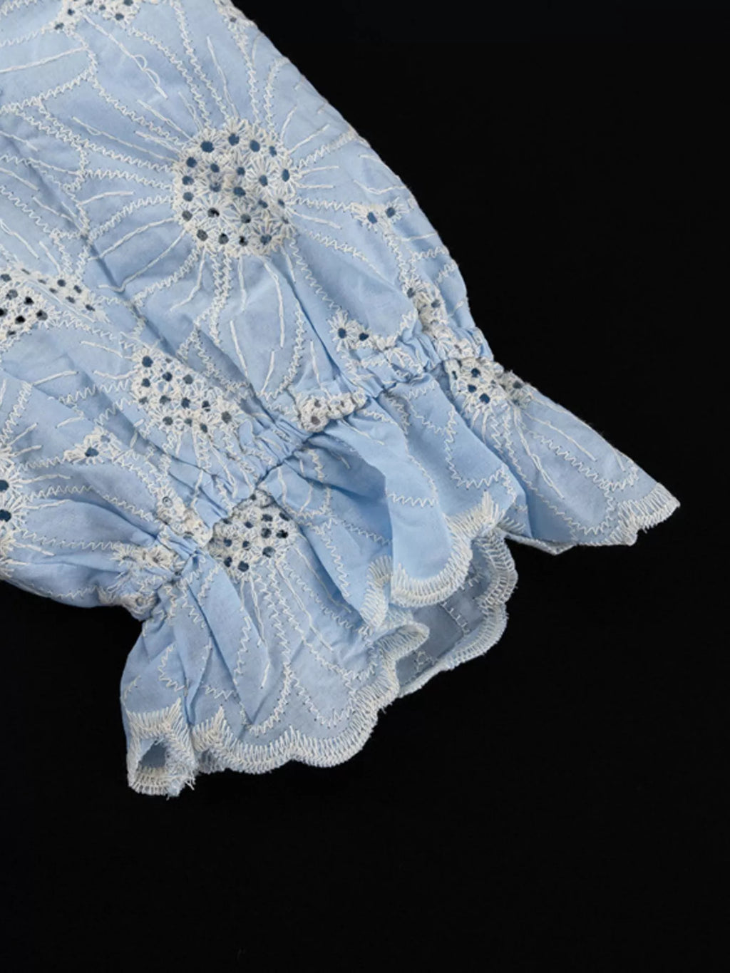 Flounce sleeve blouse sleeve detail