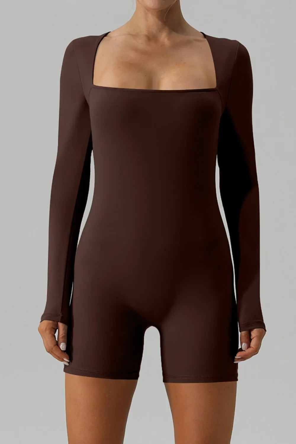 Light green active romper back view