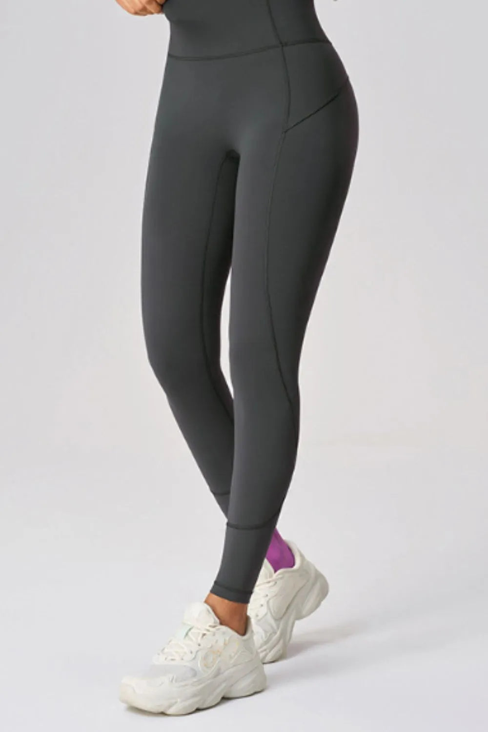 High waist active leggings full length view