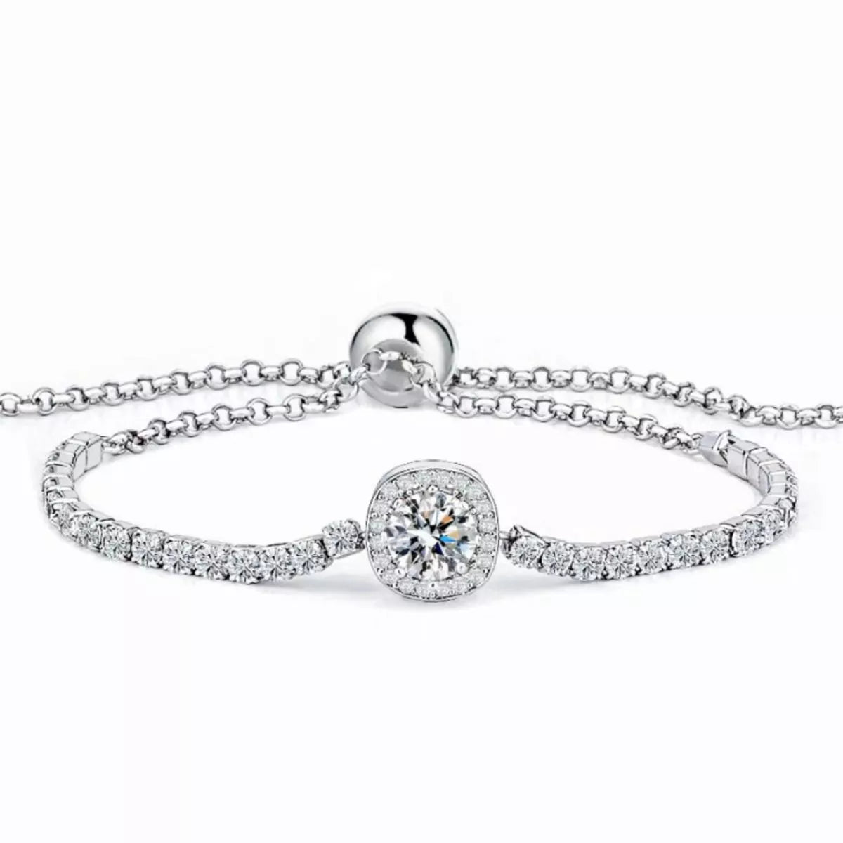 925 sterling silver chain bracelet detail