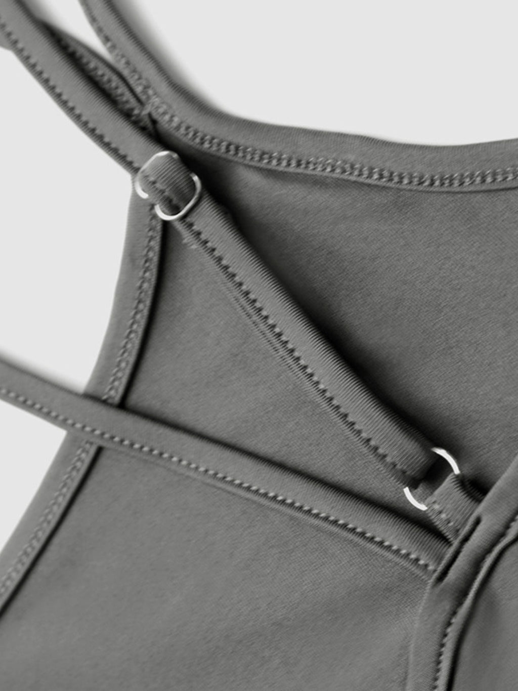 Double spaghetti strap romper detail of fit