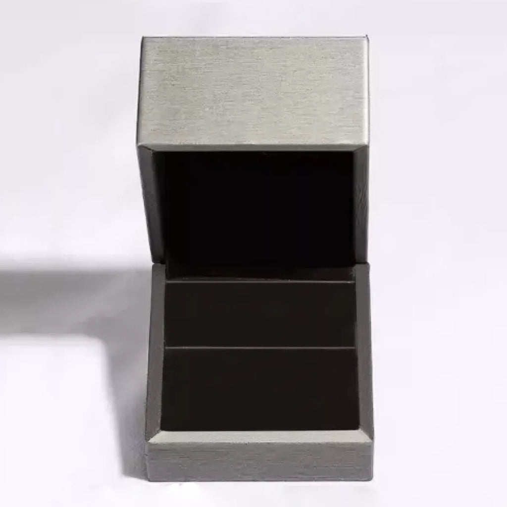 1 carat moissanite silver studs angled view