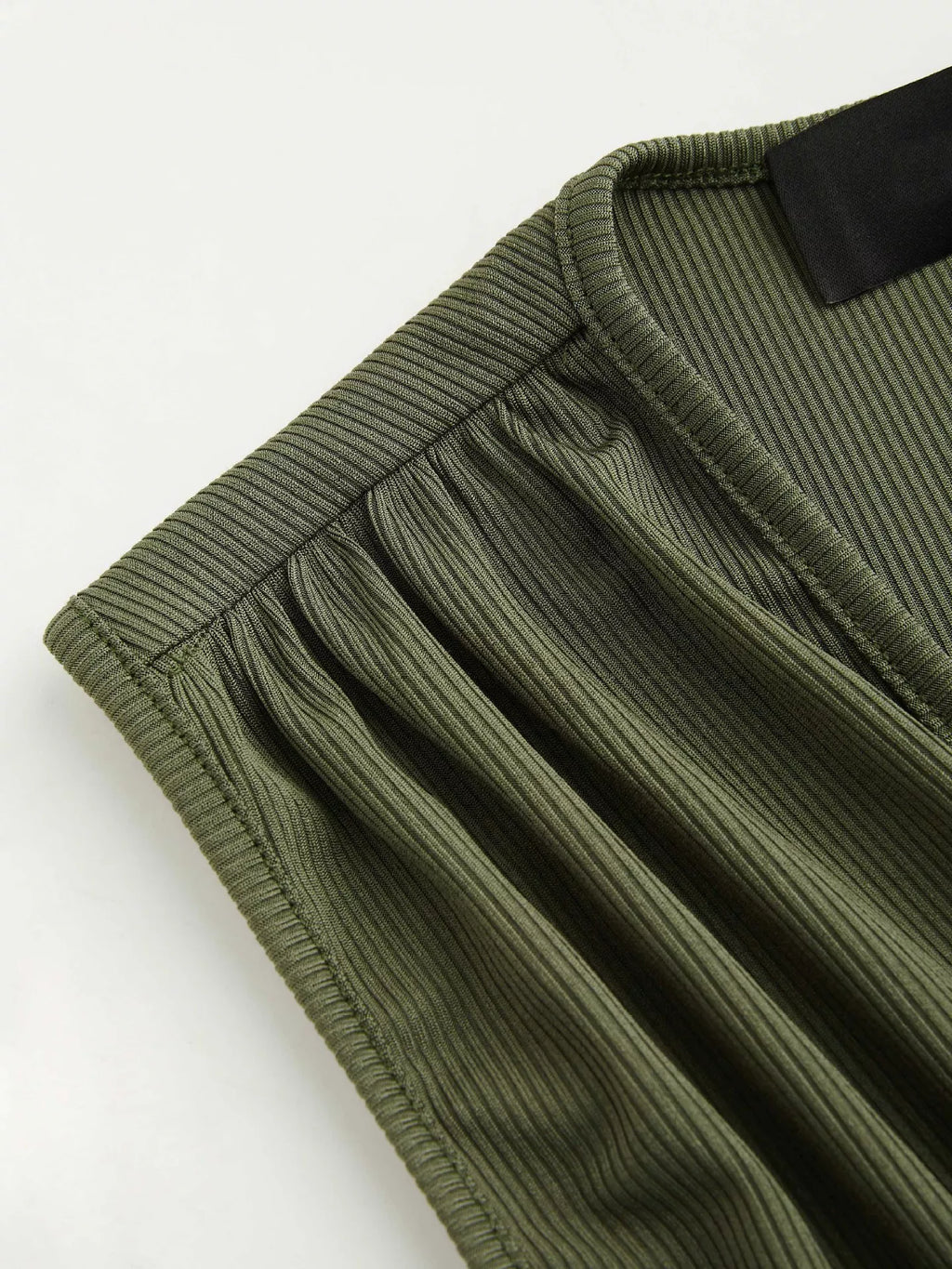Deep v neck ruched romper full length view