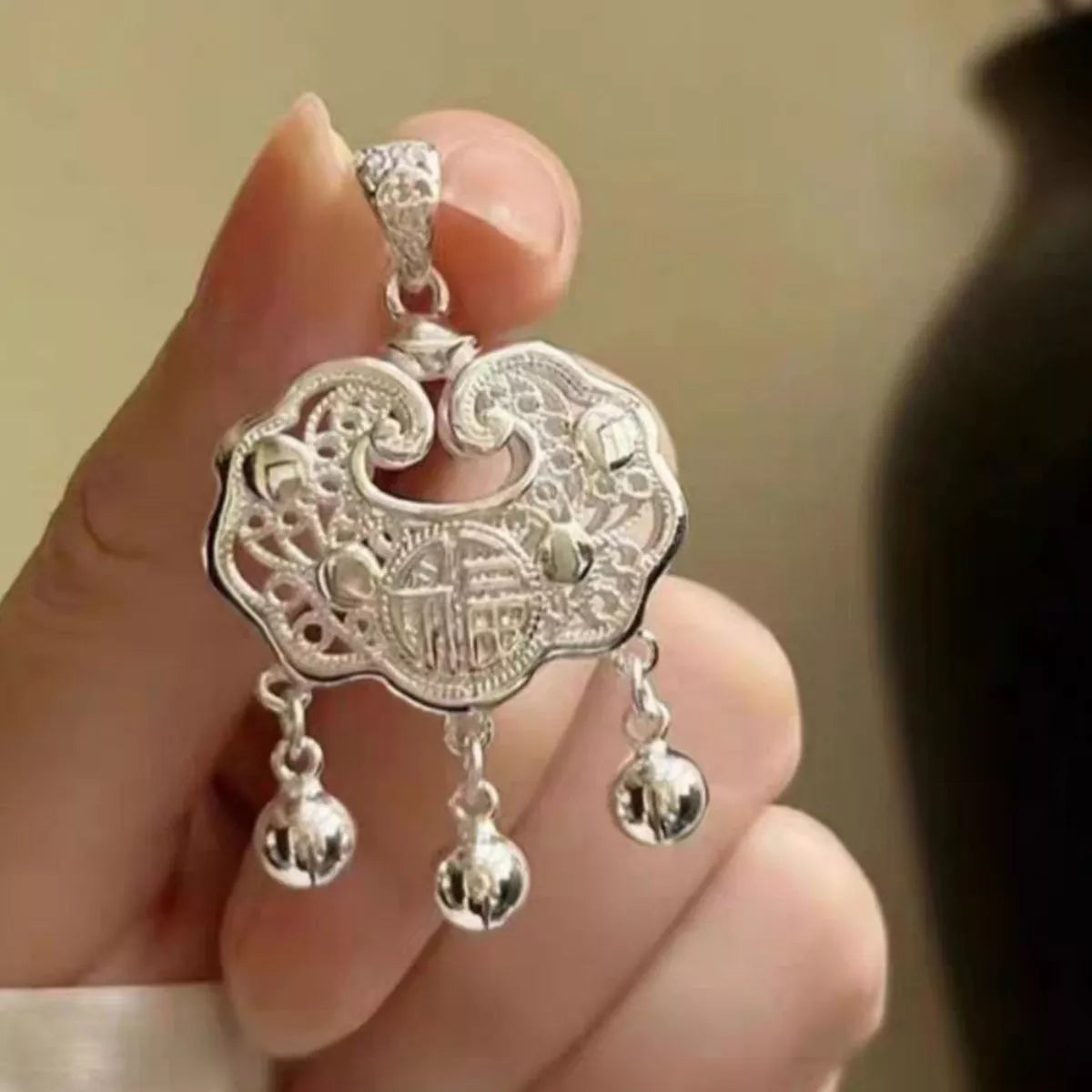925 silver lock pendant with matching gift box