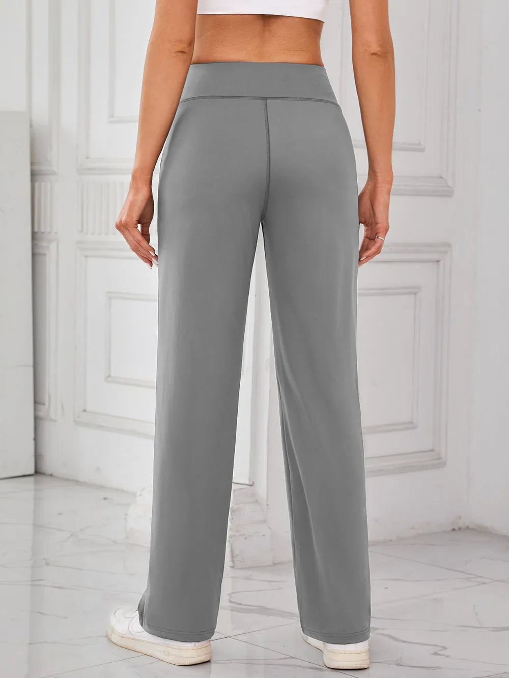 Active pants in dark navy side view