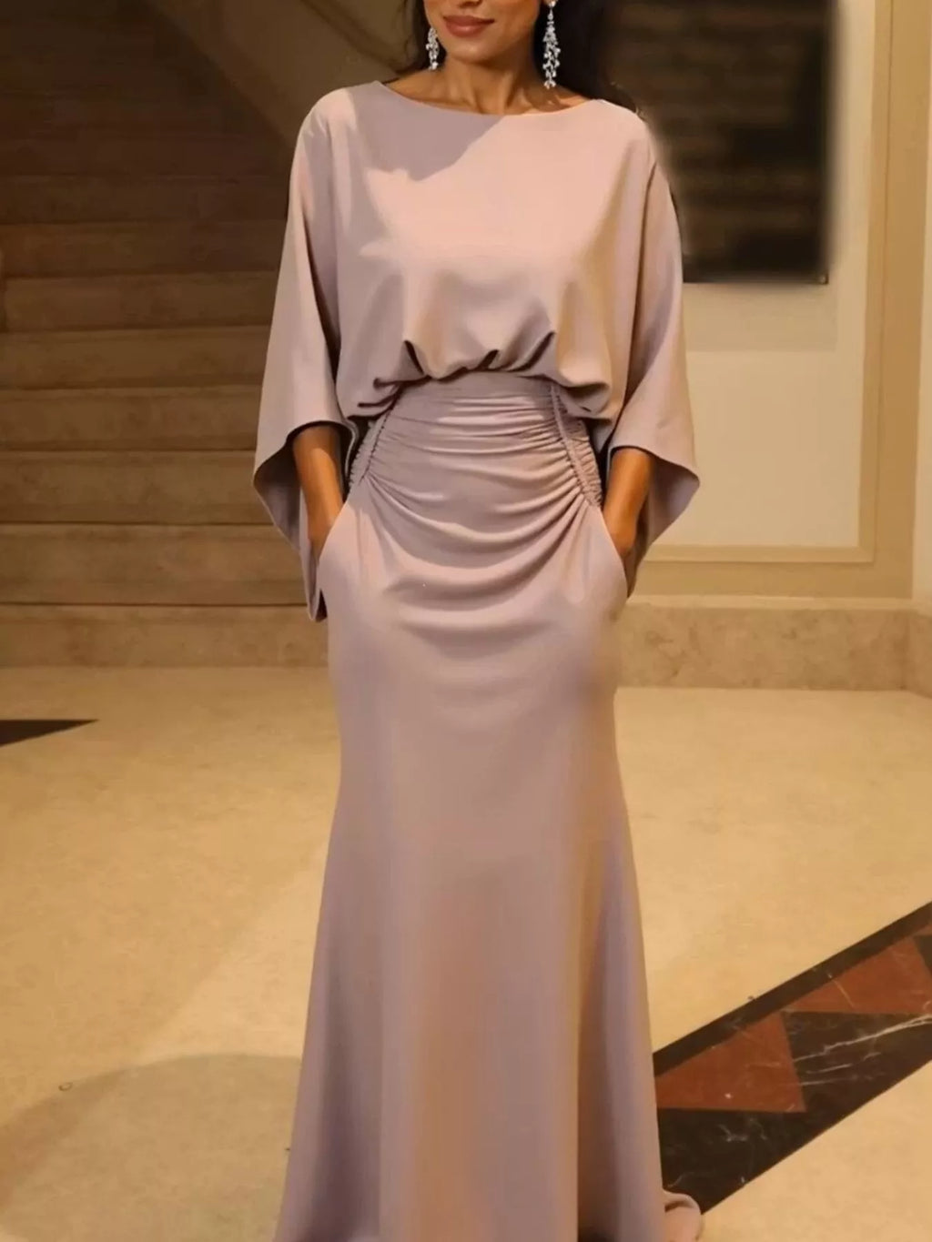 Maxi dress full length silhouette