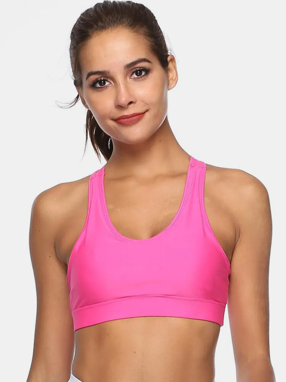 Cutout active tank full outfit view