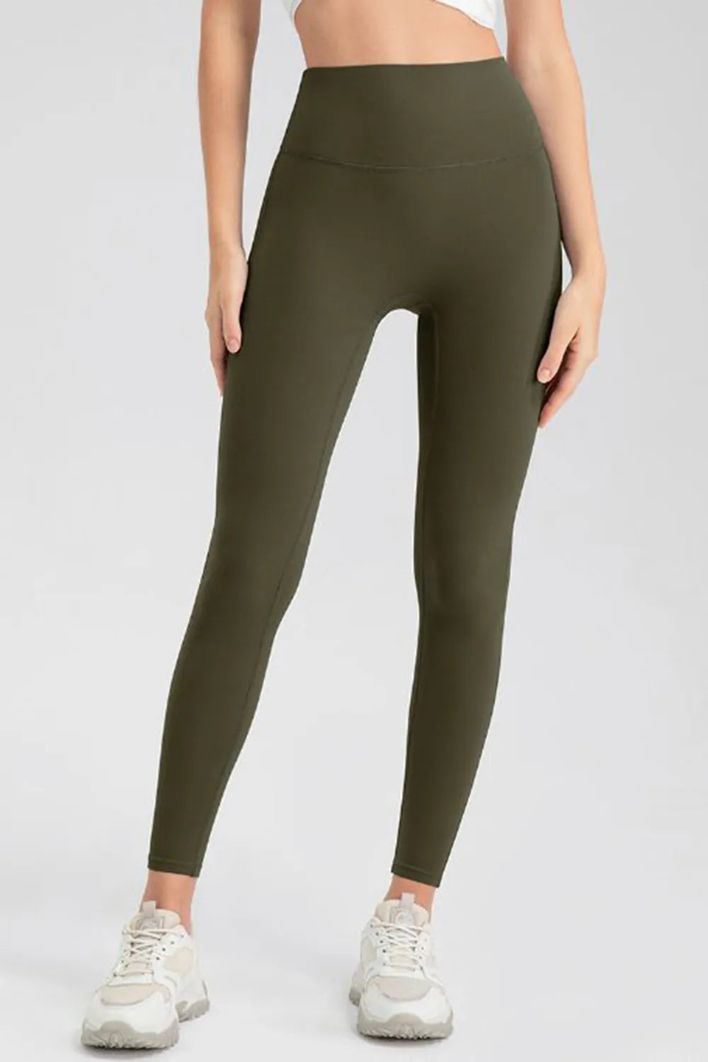 High waist skinny active pants front view