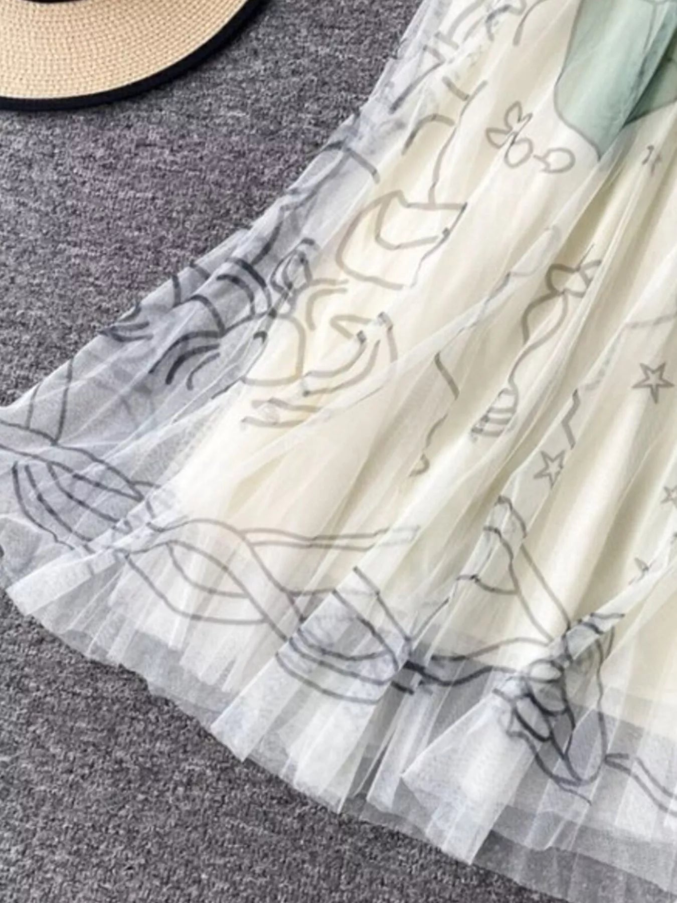 Violet tulle skirt styled look