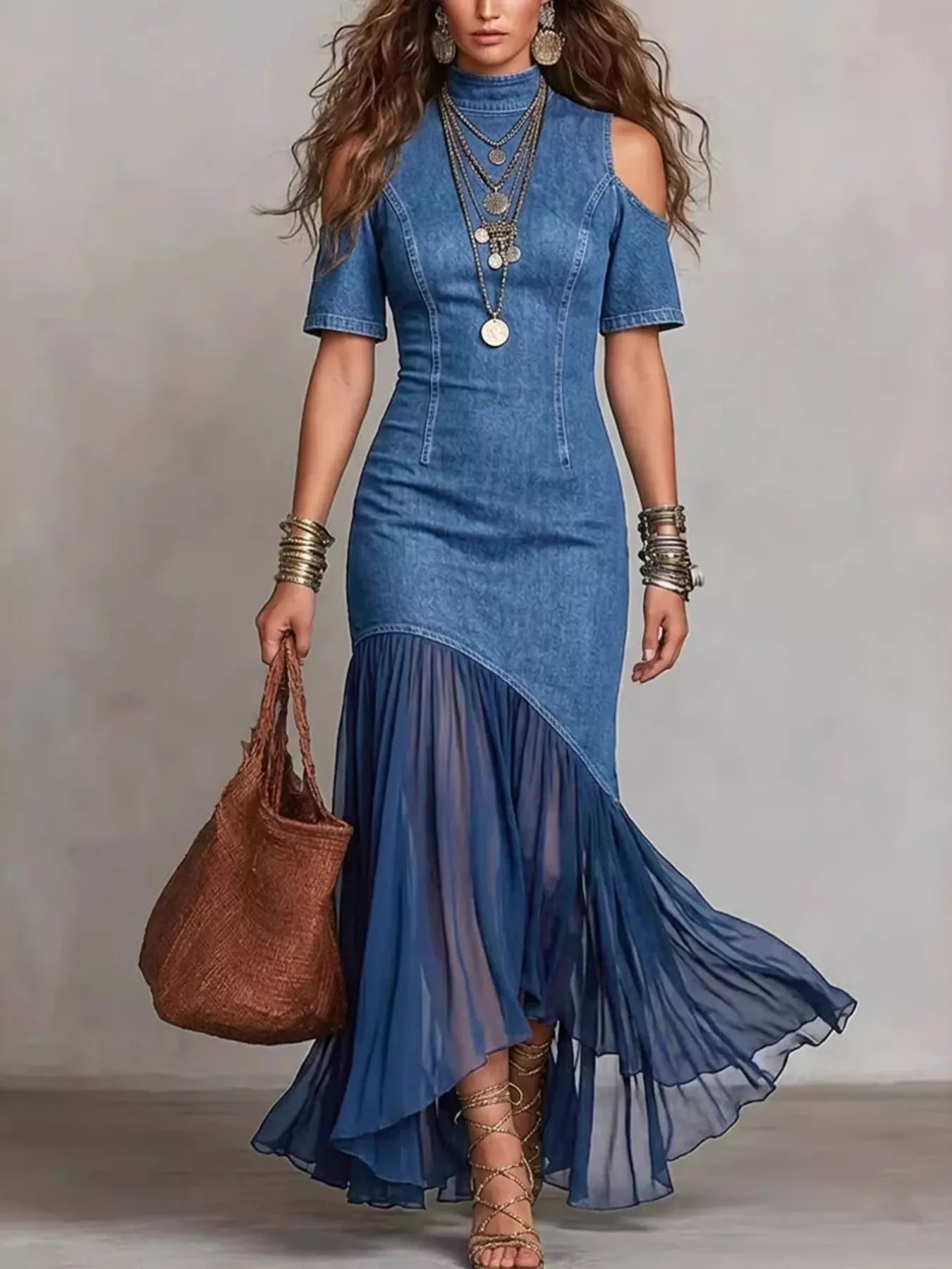 Long maxi dress full length styled look