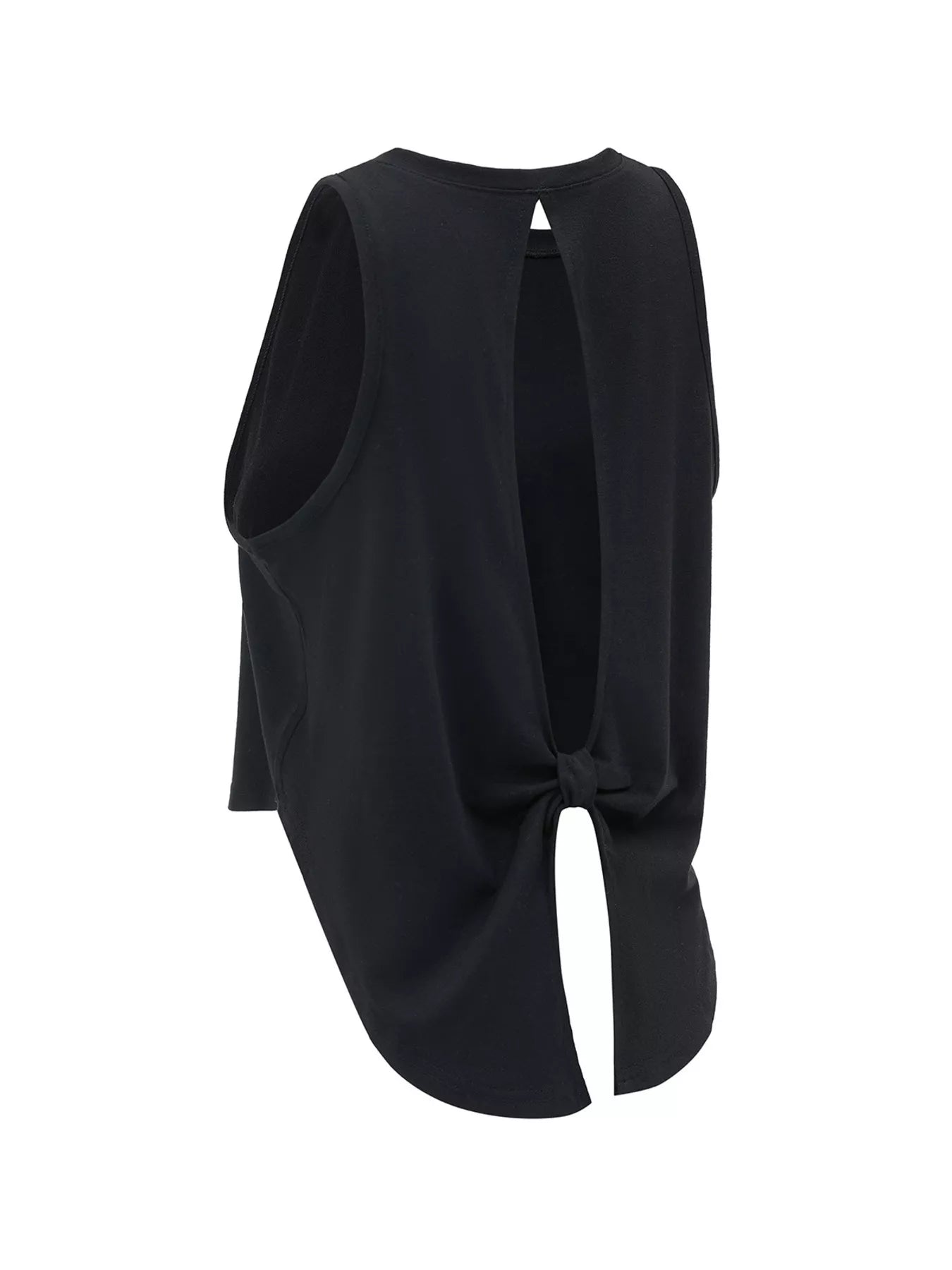 Round neck active tank full length view