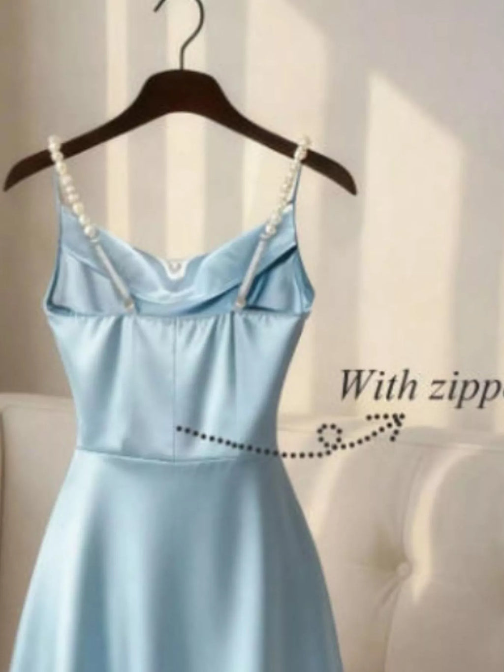 Womens satin slip maxi dress styled for a wedding
