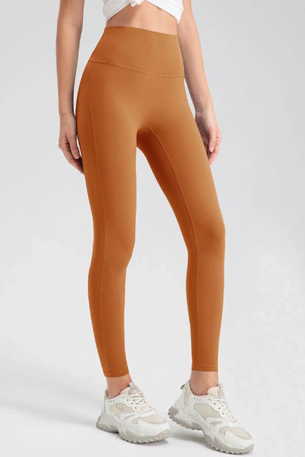 High waist skinny active pants on model back