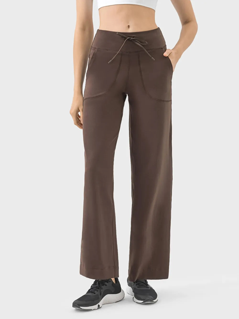 Close up of soft stretch nylon fabric on active pants