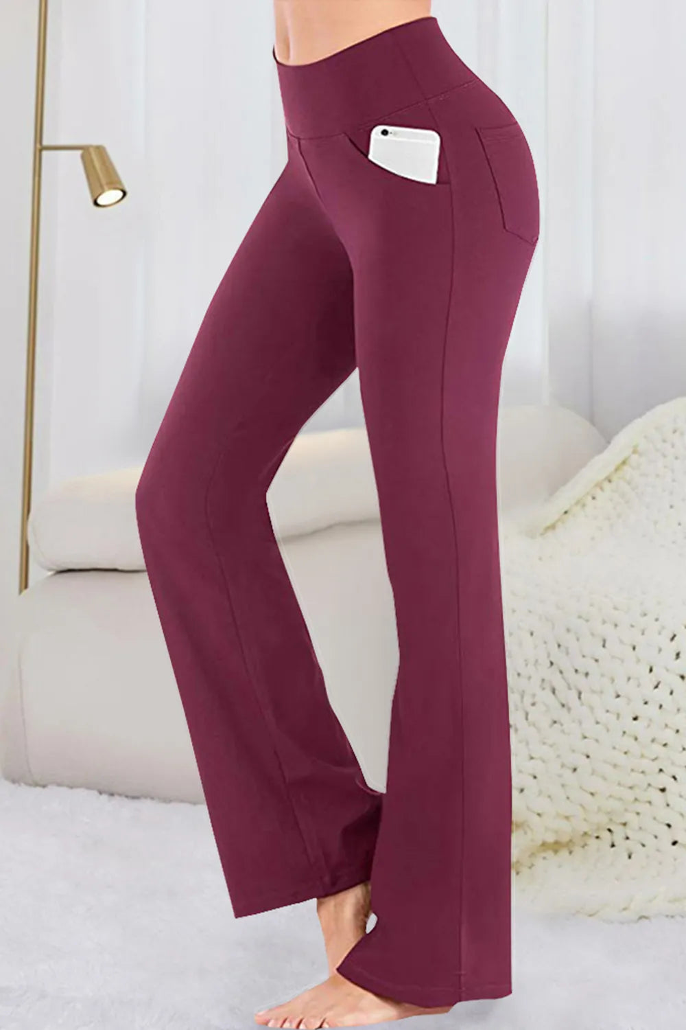 High waist active pants waistband detail